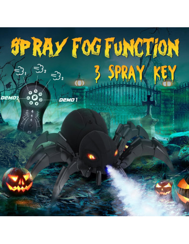 Araña Control Remoto DEERC con Spray y Luces LED