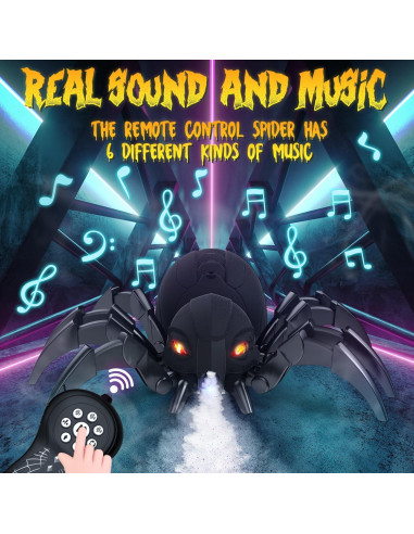 Araña Control Remoto DEERC con Spray y Luces LED