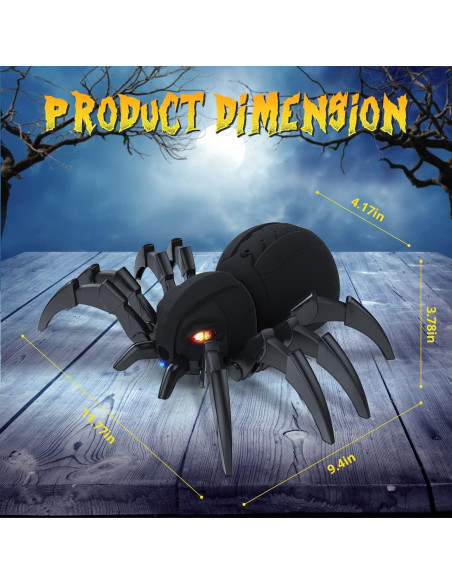 Araña Control Remoto DEERC con Spray y Luces LED