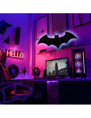 Luz Nocturna Murciélago LED Control Remoto 16 Colores