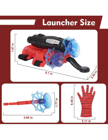 Lanzador de Telaraña Syryia con Guantes y Dardos