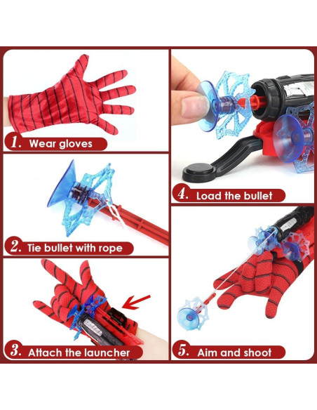 Lanzador de Telaraña Syryia con Guantes y Dardos Lanzador de Telaraña Syryia con Guantes y Dardos