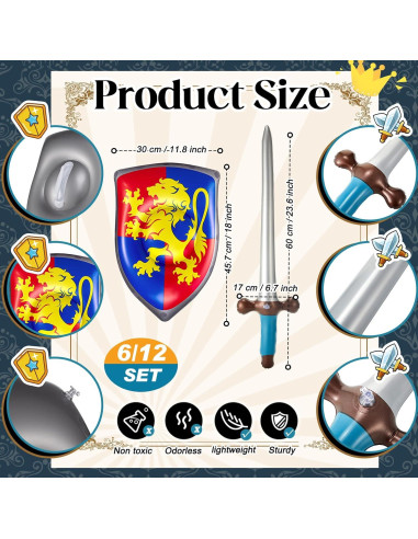 Conjunto de Fiesta Caballero Inflable 12 Pcs Poen