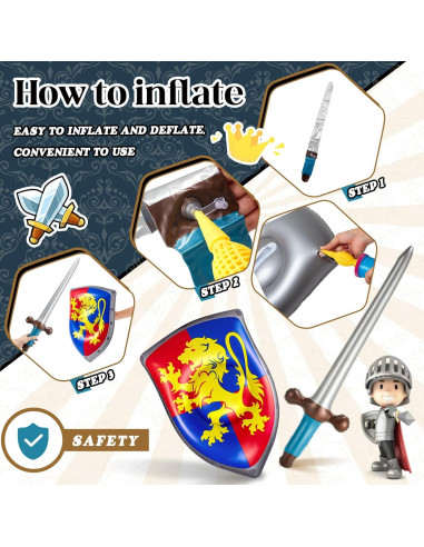 Conjunto de Fiesta Caballero Inflable 12 Pcs Poen