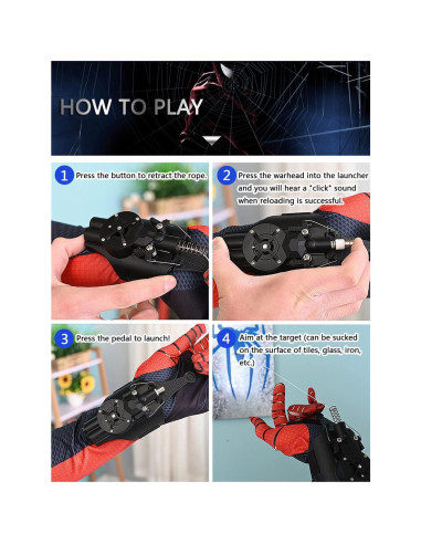 Lanzador de Seda SUIZU para Niños - Carga USB, Rojo