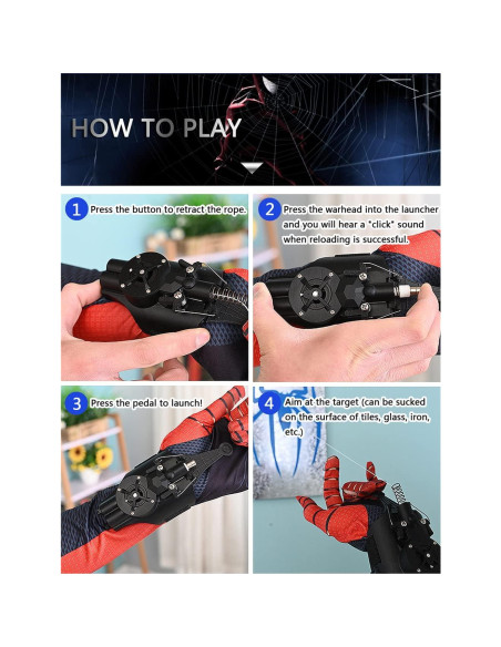 Lanzador de Seda SUIZU para Niños - Carga USB, Rojo