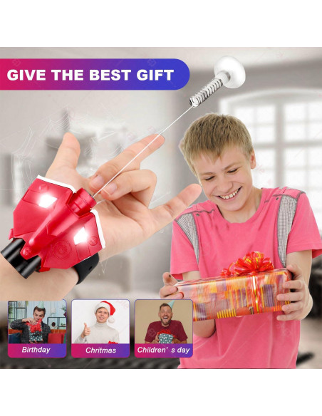 Lanzador de Telaraña JIAYAODIANZI con Luz y Sensor - Rojo