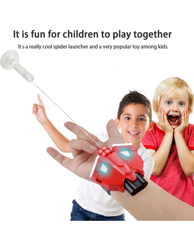 Lanzador de Telaraña JIAYAODIANZI con Luz y Sensor - Rojo