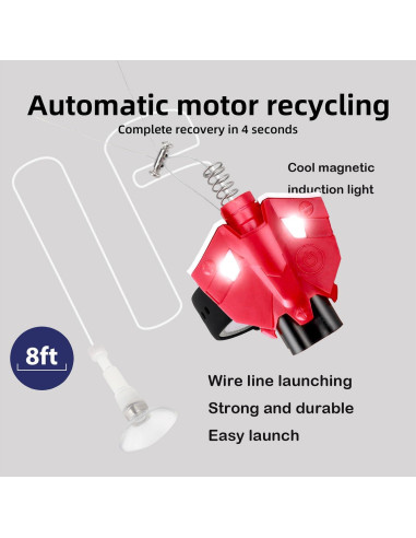 Lanzador de Telaraña JIAYAODIANZI con Luz y Sensor - Rojo