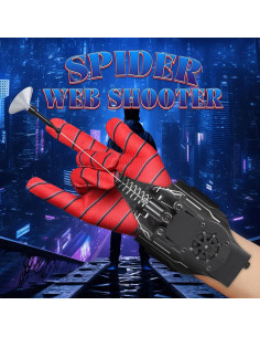 Guantes Lanzadores de Telaraña AQEWK Negro 2,44 m para Niños 2