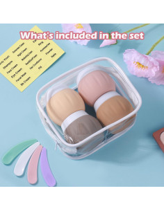 Contenedores de Viaje GLAMFIELDS 50ml Silicona Aprobados TSA 2