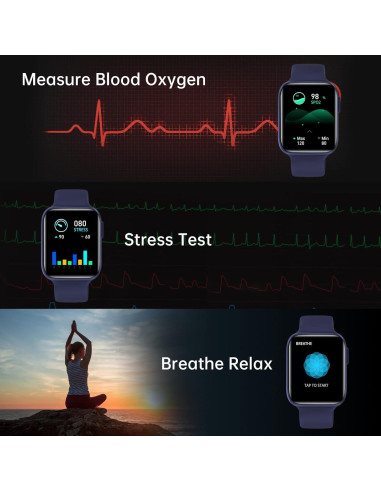 Reloj Inteligente BRIBEJAT BT4 Azul 1.75" Fitness Llamadas