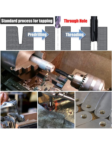 Yakamoz 7 Pcs Brocas de Rosca M3 a M12 Nitruración