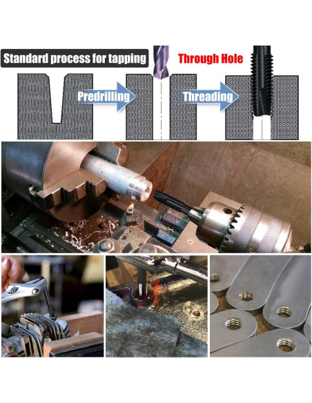 Yakamoz 7 Pcs Brocas de Rosca M3 a M12 Nitruración