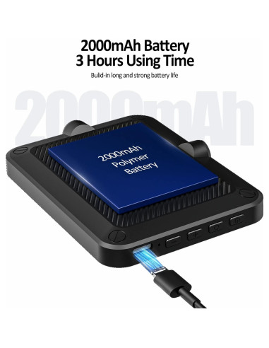 Clip de Luz Selfie Recargable Boyingkeji Negro LED Ajustable