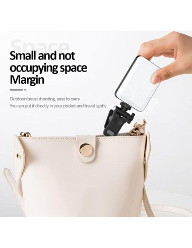 Clip de Luz Selfie Recargable Boyingkeji Negro LED Ajustable