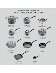 Juego de Utensilios de Cocina T-fal 17 Piezas Antiadherente 2