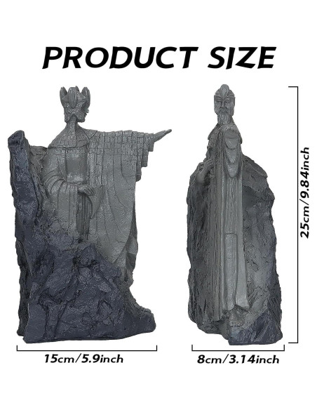 Soportes de Libros Decorativos Bzuiawi 24 cm Resina Negro