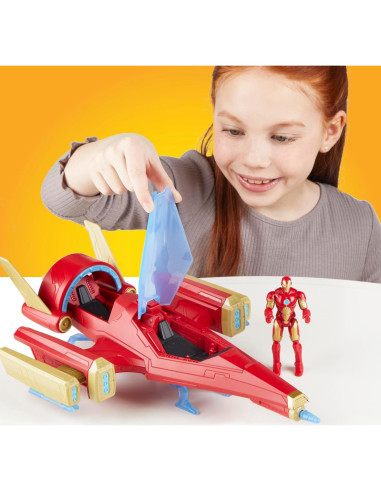 Jet de Batalla Iron Man Hasbro 10 cm con figura de acción
