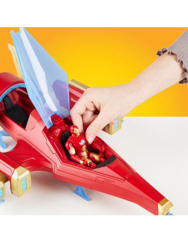 Jet de Batalla Iron Man Hasbro 10 cm con figura de acción