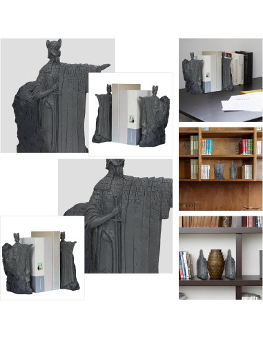 Soportes de Libros Decorativos Bzuiawi 24 cm Resina Negro