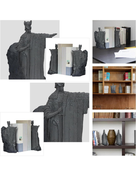 Soportes de Libros Decorativos Bzuiawi 24 cm Resina Negro