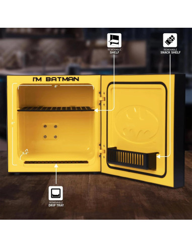 Mini Refrigerador Batman Ukonic 6.7L 9 Latas Termoeléctrico