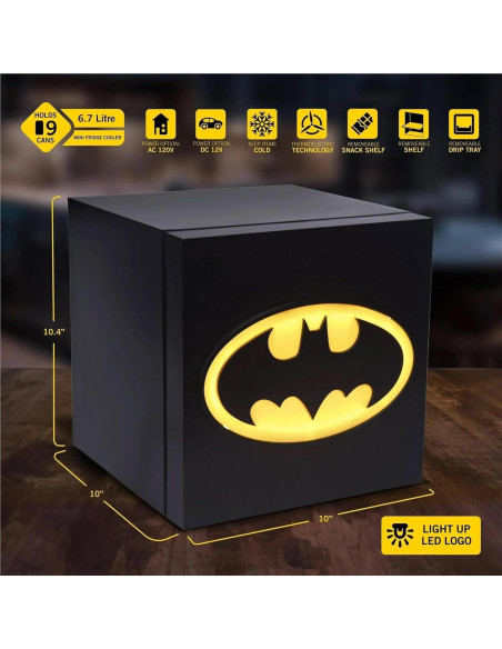 Mini Refrigerador Batman Ukonic 6.7L 9 Latas Termoeléctrico