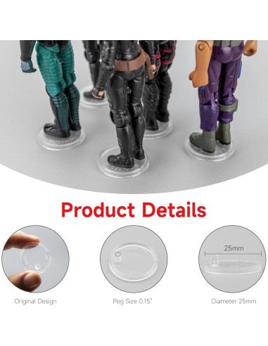 Base de Exhibición Redonda SIXPOINTS 70 Piezas para Figuras