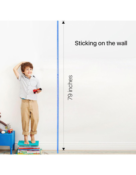 Regla de Altura 3D YG168009BL para Niños Azul 200 cm
