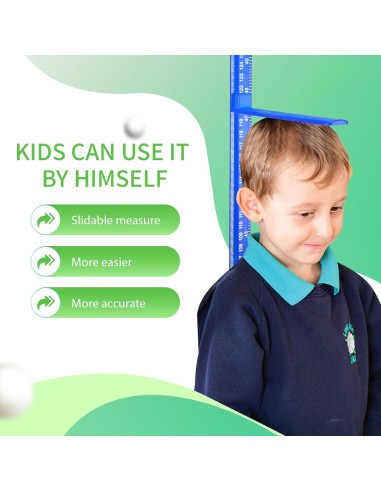 Regla de Altura 3D YG168009BL para Niños Azul 200 cm