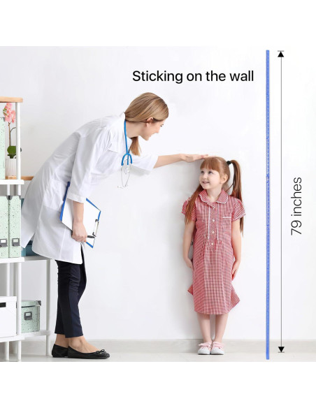 Regla de Altura 3D YG168009BL para Niños Azul 200 cm