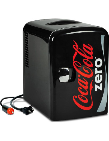 Mini Nevera Coca-Cola Zero CZ04 4L Portátil Negro/Rojo