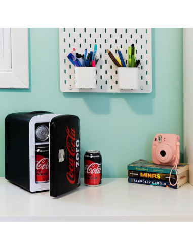 Mini Nevera Coca-Cola Zero CZ04 4L Portátil Negro/Rojo