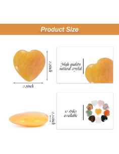 Piedras Corazón Naturales VIOCIWUO 10PCS 2CM Sanación 2