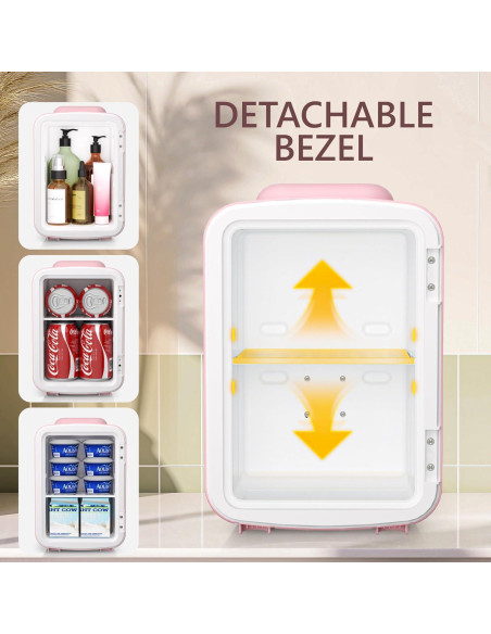 Mini Nevera EUHOMY 4L Rosa Portátil para Cosméticos Mini Nevera EUHOMY 4L Rosa Portátil para Cosméticos