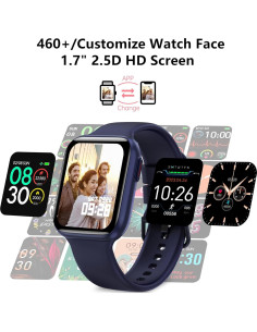 Reloj Inteligente BIRBEJAT W105 Azul 1.7" Fitness Llamadas 2