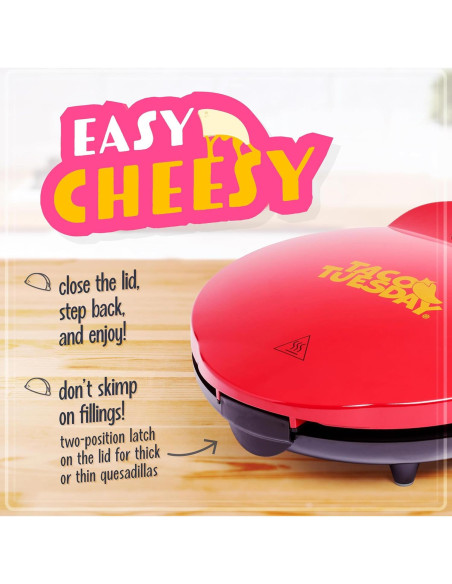 Hacedor de Quesadillas Nostalgia Deluxe 20 cm 6 Cortes Rojo