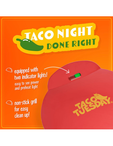 Hacedor de Quesadillas Nostalgia Deluxe 20 cm 6 Cortes Rojo