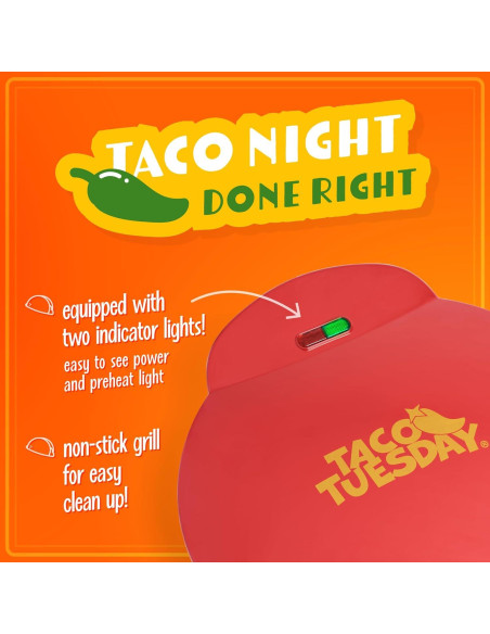 Hacedor de Quesadillas Nostalgia Deluxe 20 cm 6 Cortes Rojo