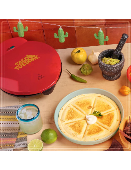 Hacedor de Quesadillas Nostalgia Deluxe 20 cm 6 Cortes Rojo