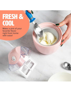 Mini Máquina de Helados Tasty Rosa 1,57 kg Compacta 2