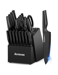 Juego de cuchillos Astercook 21 piezas con bloque y afilador