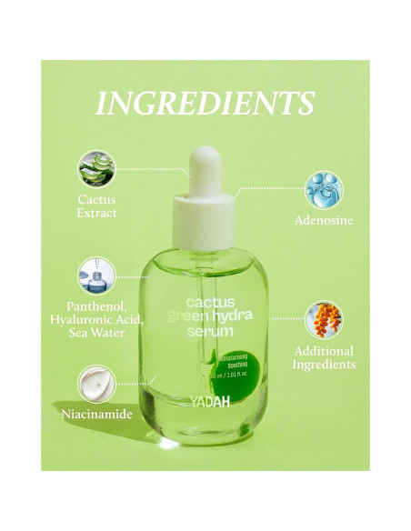 Sérum Hidra Verde YADAH 30 ml - Hidratación y Equilibrio Piel
