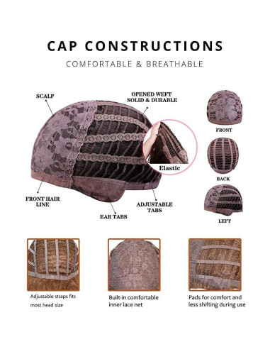 Peluca Bob Recta Corto Onpep con Flequillo Color Miel 30 cm