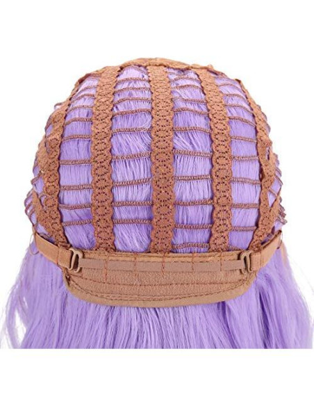 Peluca Sintética Morada Corta con Flequillo FAELBATY 30 cm