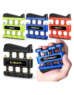 FitBeast Ejercitador de Dedos Set 4 Piezas Resistencia