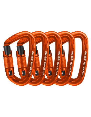 Ganchos de Carabina AINIKEY 25kN Bloqueo Automático D
