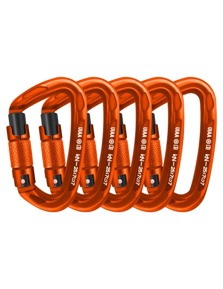 Ganchos de Carabina AINIKEY 25kN Bloqueo Automático D
