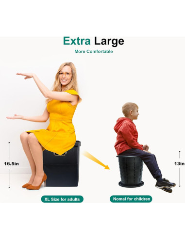 Inodoro Portátil Ann Katy XL Plegable para Camping